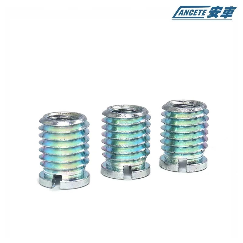 Flanged High Strength Carbon Steel Galvanized Insert Nut Stainless Steel SS304 Slotted Self-tapping Threaded Inserts