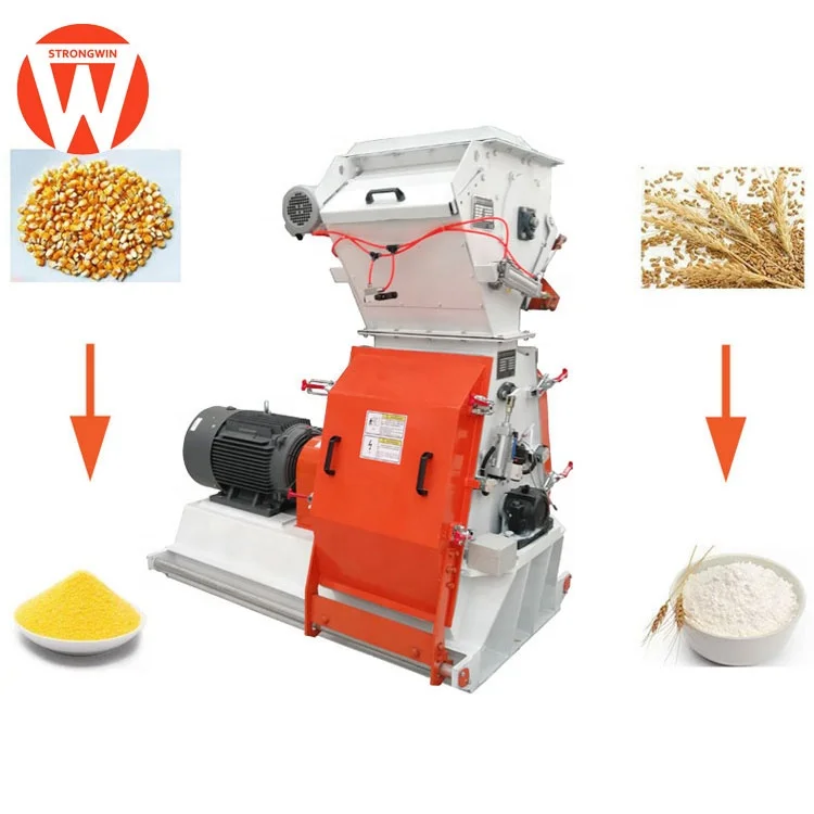 Hot selling China Strongwin electric animal poultry cattle livestock feed corn grinder for chicken feed