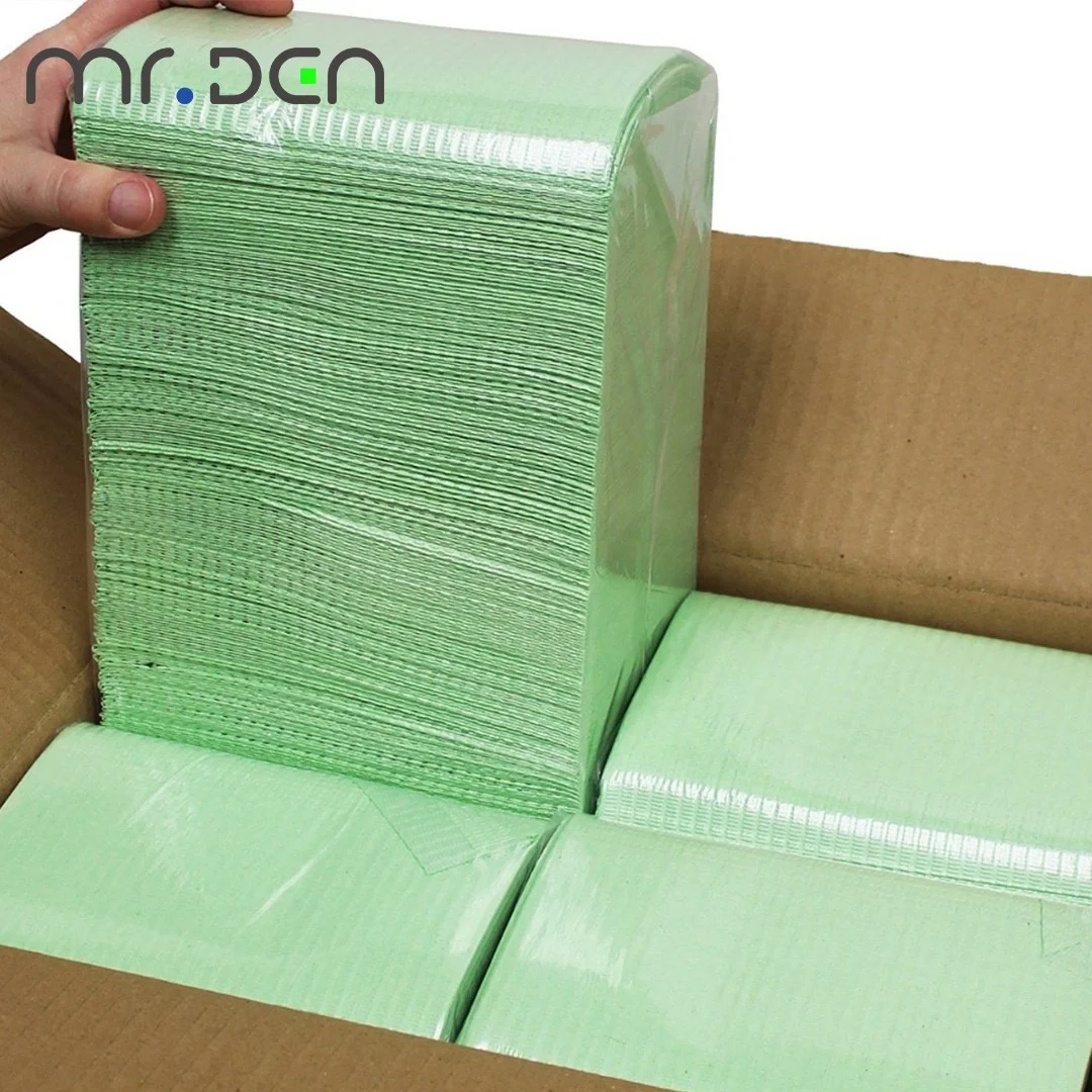 MRDEN Hot Low Price Disposable Waterproof Colorful Three-layer Surgical Dental Bibs for Dental Consumables