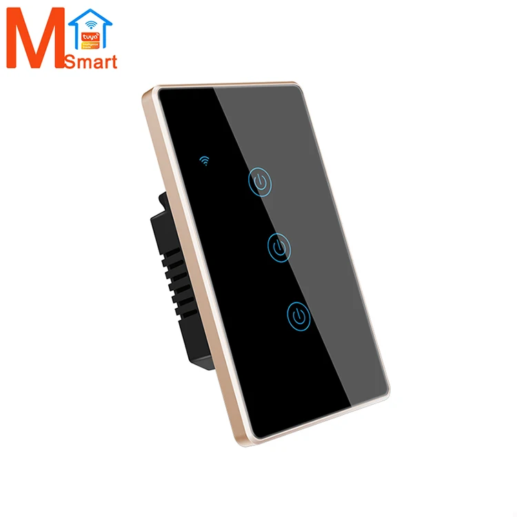 Tuya Smart Home Remote Control Module Voice Command Light Lamp Digital Time Scene Touch Wireless Wifi Wall Switches