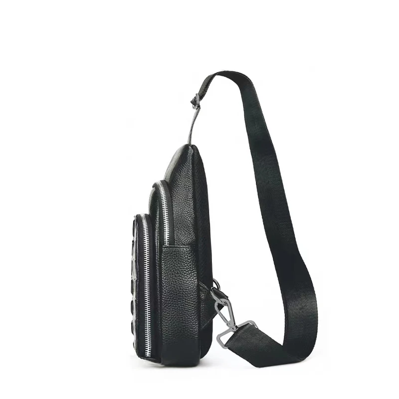 Fingerprint lock Custom Waterproof Anti Theft Designer Chest Bag USB Crossbody Sling Bags For Men Single Shoulder Bag