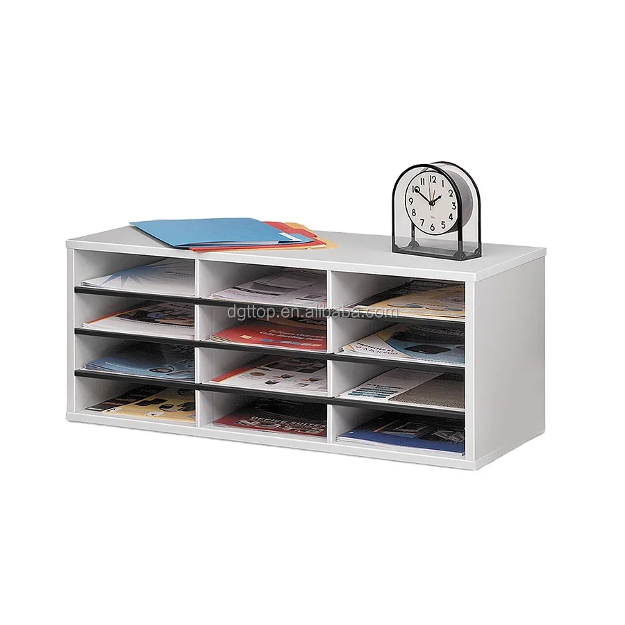 Particle Board Literature Sorter Organizer slot box