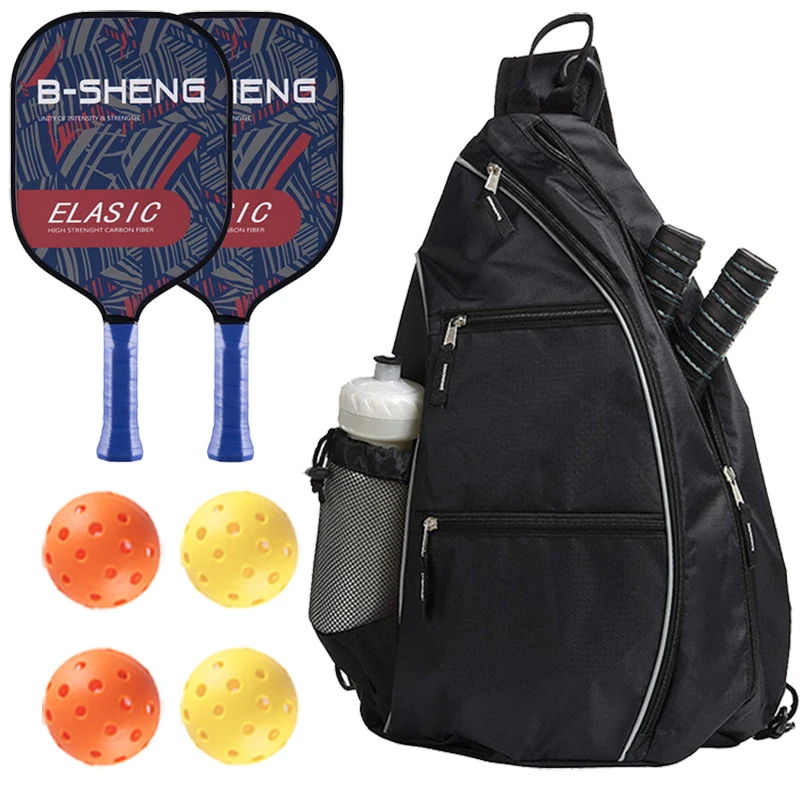 Custom Logo Carbon Fiber Premium Pickleball Paddle racket Graphite Honeycomb Pickle Ball Racquets Set