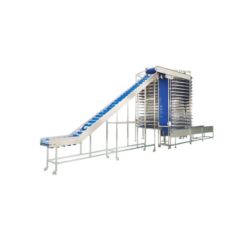 Industrial Fish Shrimp Seafood Dumplings Chocolate Blast Quick IQF Spiral Tunnel Freezer