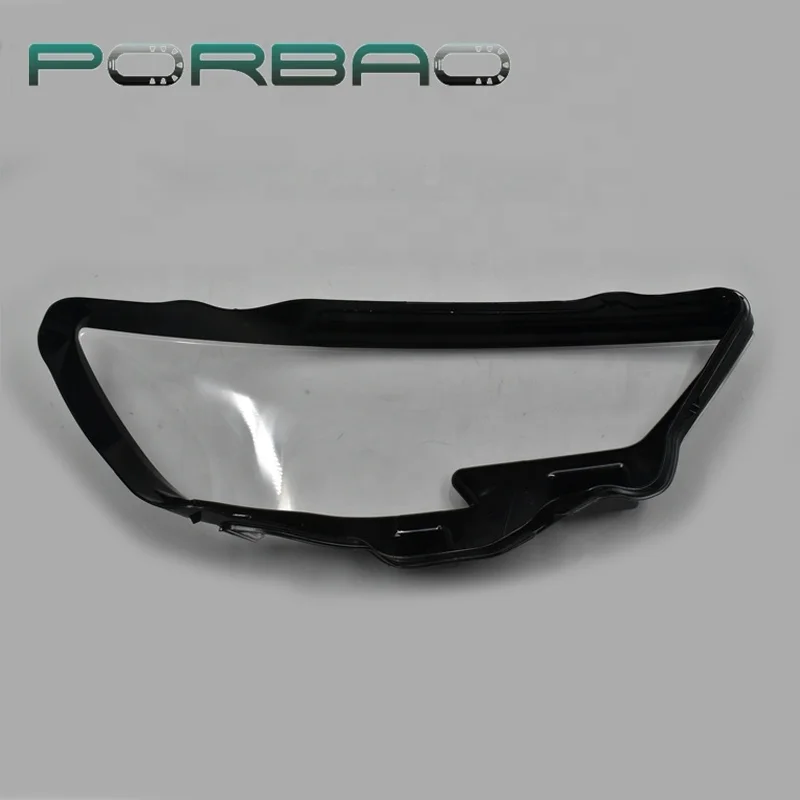  PORBAO Auto Parts Black Border Transparent Headlight Lens Cover for A3 16-19