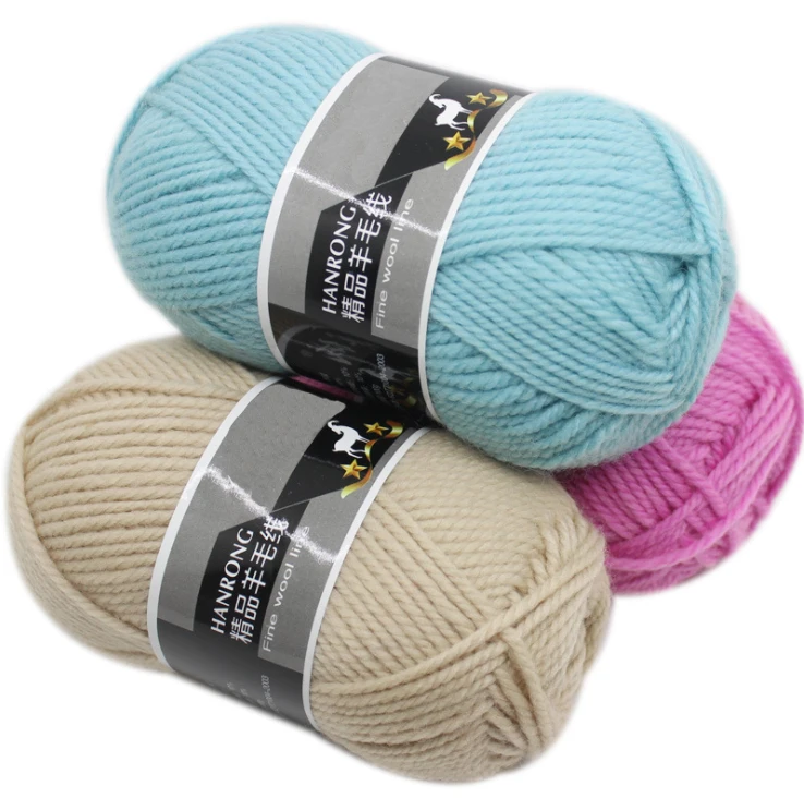 Низкая цена высокое качество 3/6 нм 100% шерсть 50 грамм один шар пряжа для ручного вязания детских свитеров и