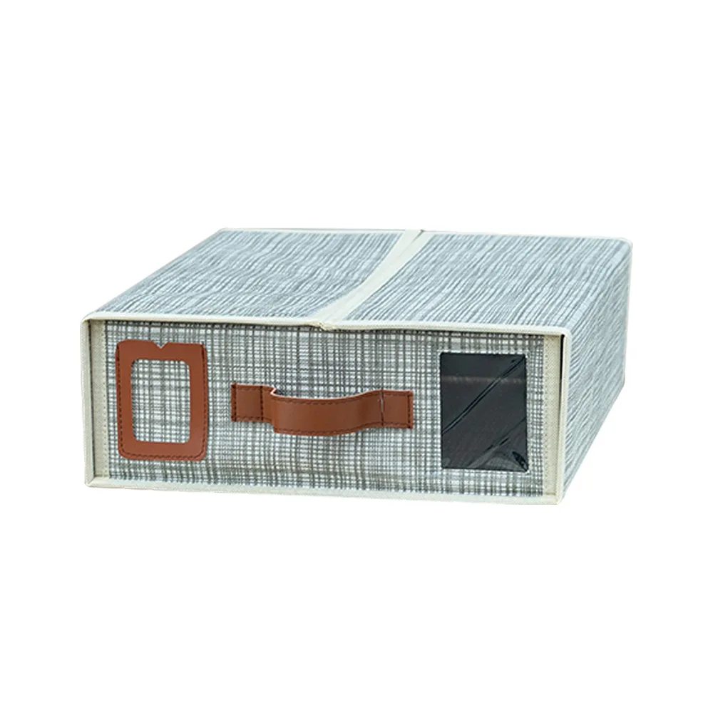 Storage box thickening large capacity finishing box Sheet four-piece storage box folding zipper visual