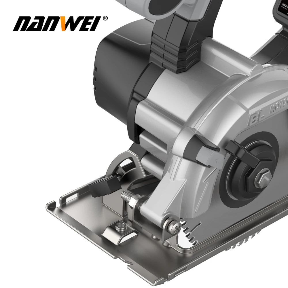 Высококачественная цепная пила NANWEI 5-дюймовая Беспроводная электрическая циркулярная для резки по дереву и металлу