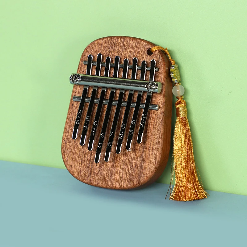 Medium 8-note mini Kalimba portable solid wooden transparent acrylic thumb piano beginner simple thumb piano