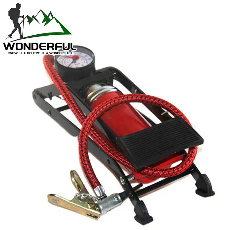 Mini Hand Portable Aluminum Bicycle Air Compressor High Pressure Floor Pump With Gauge