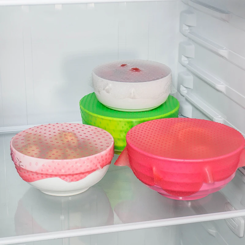 New Design Keep Food Fresh Silicone Food Wrapper Seal Cover Stretch Silicone Cling Film For Fruit Bowl