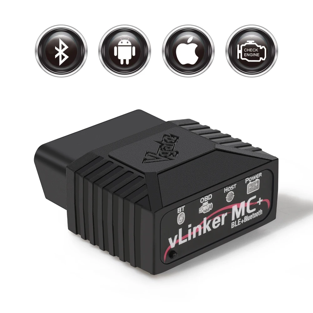 Vgate vLinker MC + ELM327 V2.2 BT OBD2 считыватель кодов для Android iOS автомобильный диагностический сканер