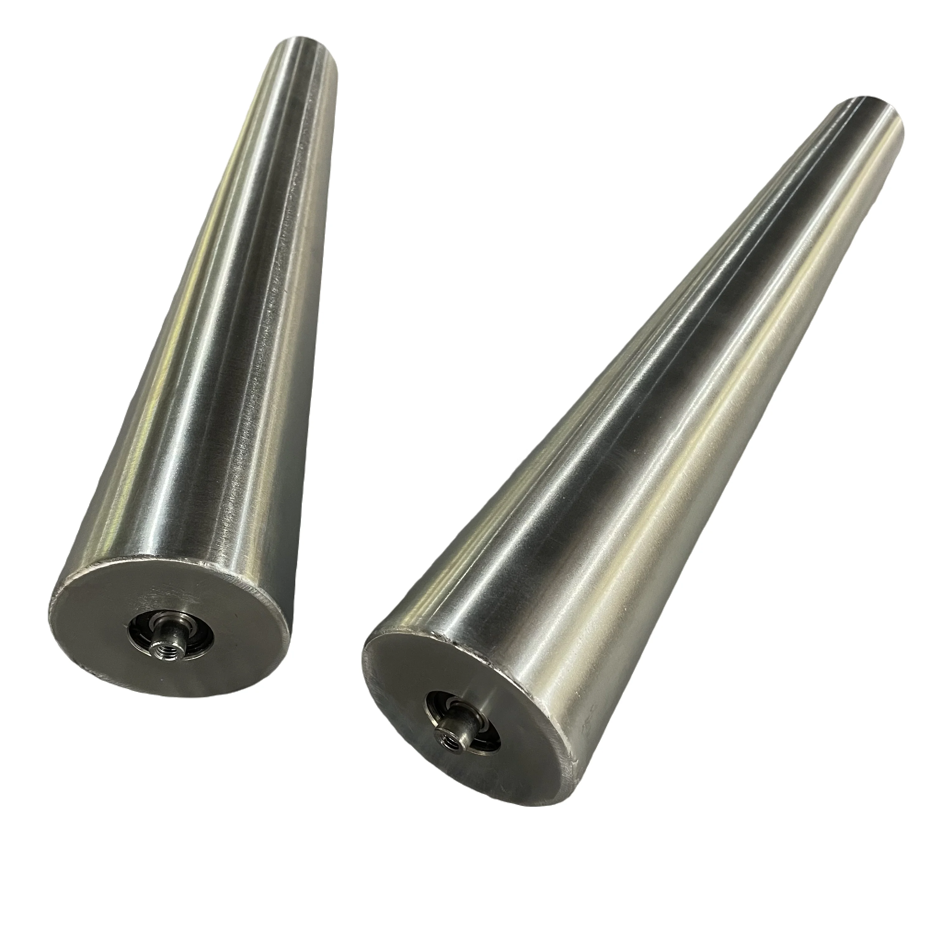 Taper low noise durable galvanized steel gravity roller
