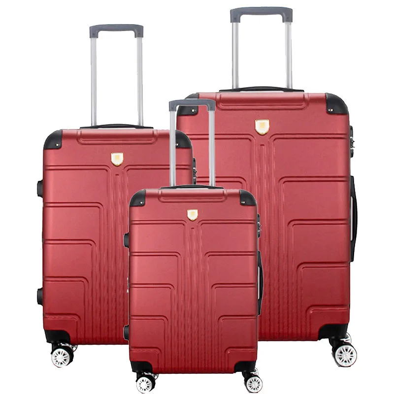 Wholesale abs Suitcase Trolley Luggage Bag Custom Logo Travel Sets  Carry On zipper  Luggage Set With 3 sizes Airline Regulation