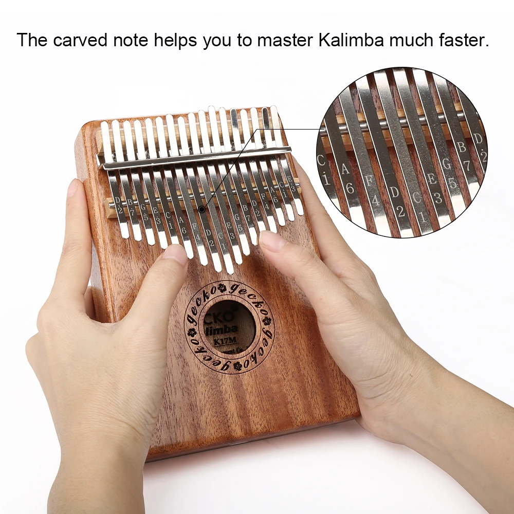 Accept custom mahogany 17-key student finger piano Kalimba