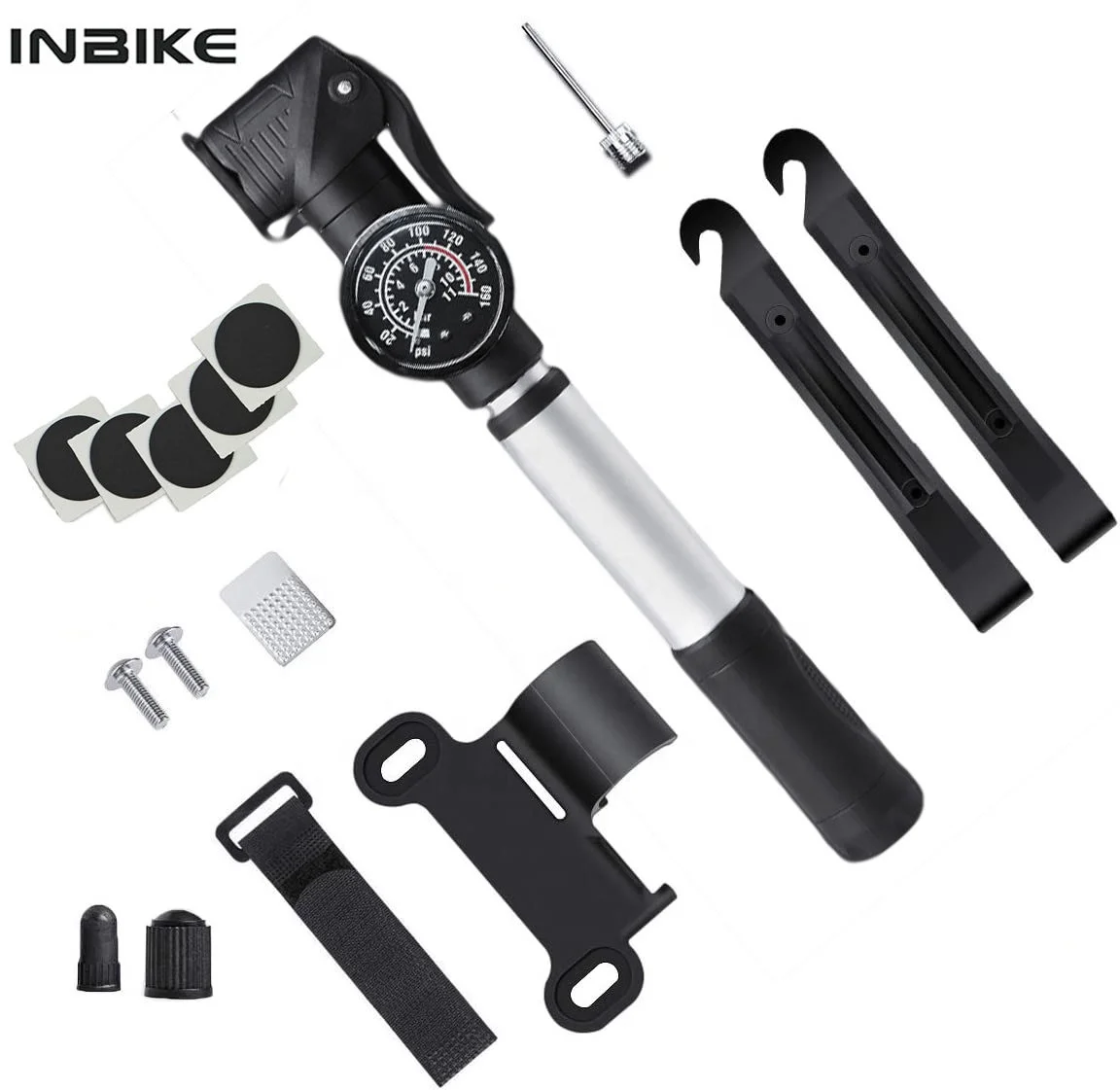 Inbike Multifunctional Portable Cheap Comfortable Bicycle Mini Bike Hand Air Pump With gaugep