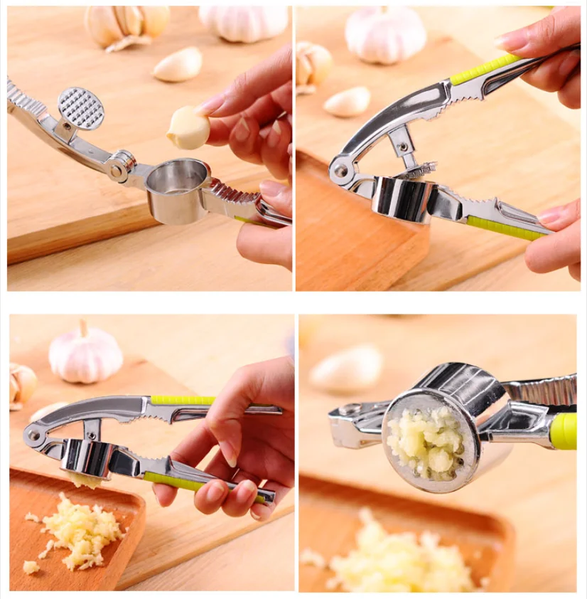 Kichen аксессуары портативный цинковый сплав, пресс для чеснока из нержавеющей стали
