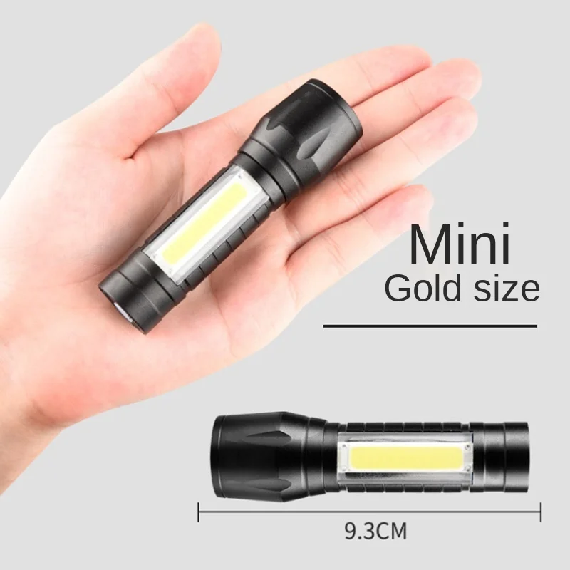 COB XPE dual-use USB telescopic focusing work lamp Rechargeable flashlight