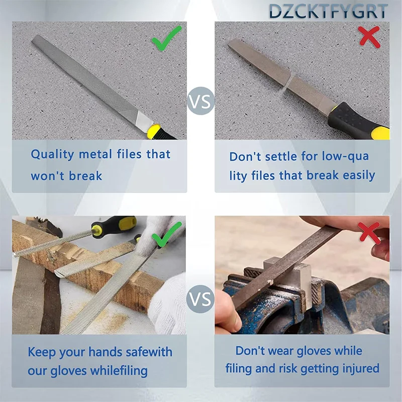 8 Inches american pattern wood handle files High Carbon wood rasp professional double cut diamond square files