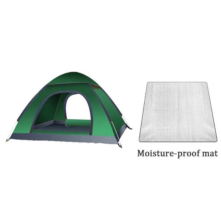 Factory Direct Sale Wholesale 4 Colors Waterproof Beach Outdoor Camping Tent Fully Automatic Tents with Moisture-proof Mat