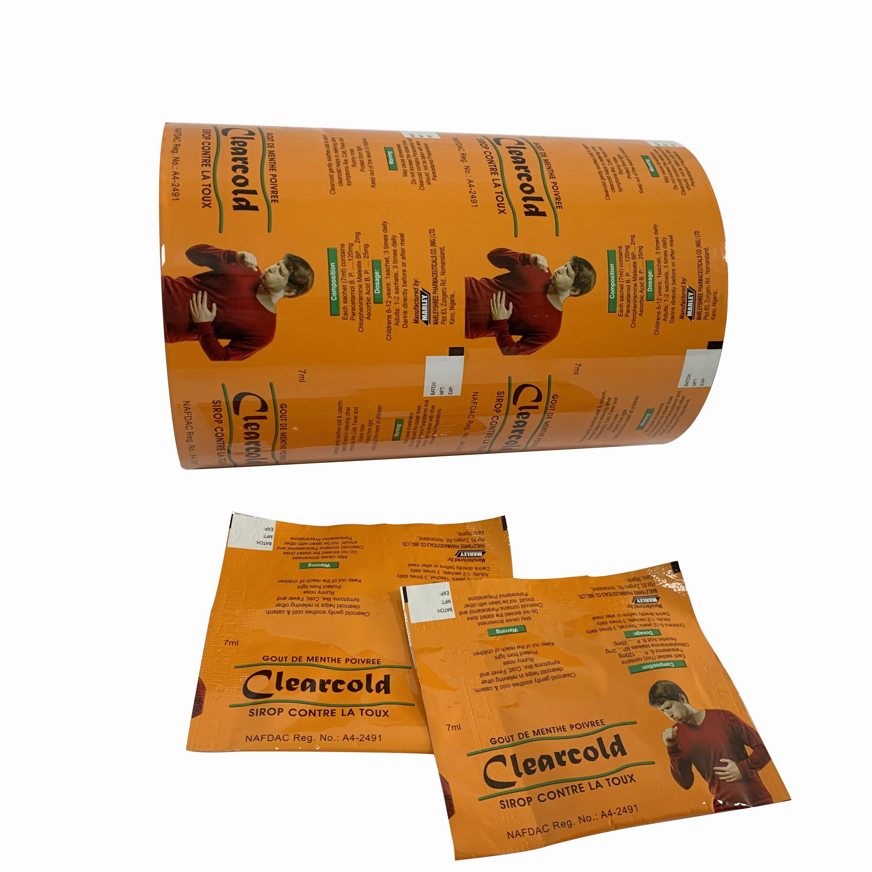 BOPP/AL/CPP Composite Film Metallized Thermal Sealing Film for Making Sachets Food&medicine Film