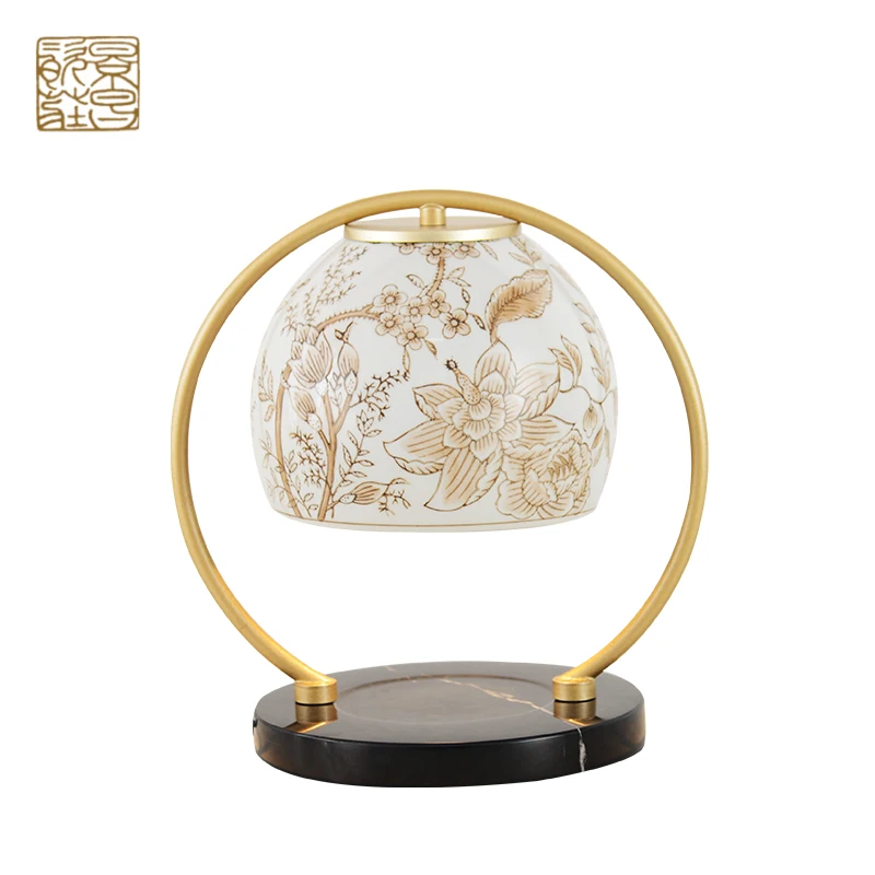 Retro Candle Melting ceramic Table Lamp luxury Electric Candle Warmer