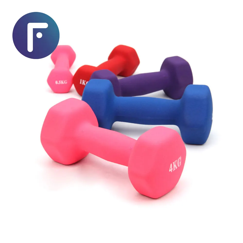 custom logo hand weight set women 15 pound neoprene light weights workout dumbbell female Plastic Dip in Dumbbell