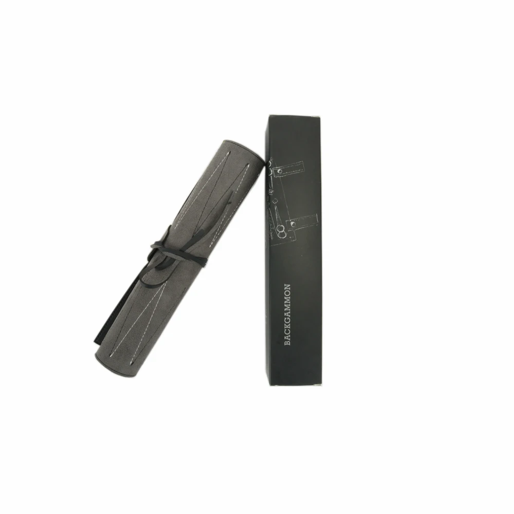 Ready Stock Luxury Roll Up Backgammon Chess PU Leather Backgammon Board Game Set