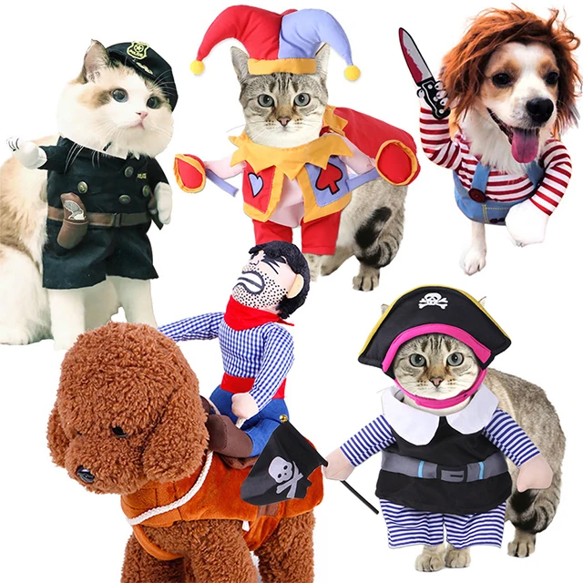Halloween Christmas Uniform Funny Pet Dog Cat Pumpkin Transformed Into Two-Legged Pet Costume