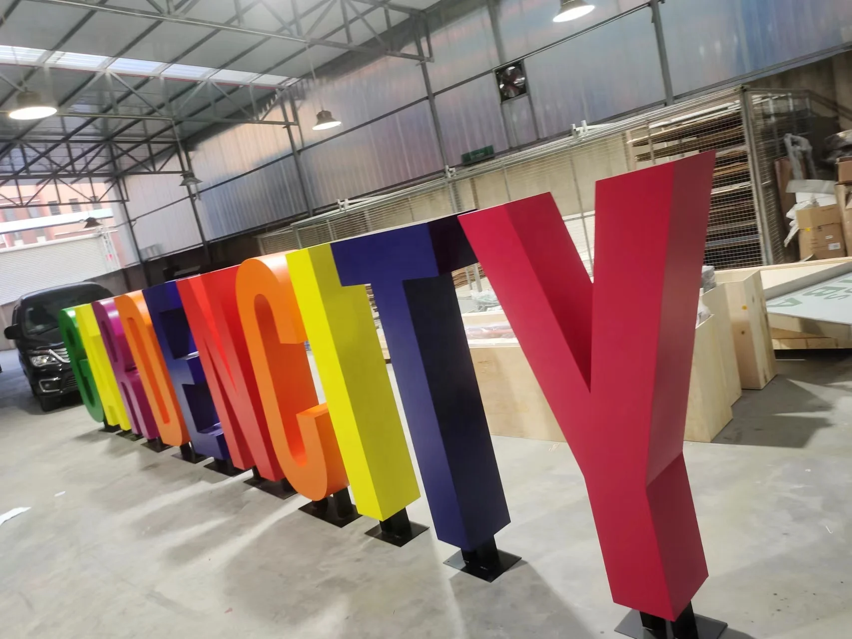 High Quality Outdoor Rust-proof Metal Large Letters Commercial Building Landmarks Stainless Steel 3d Metal Letters