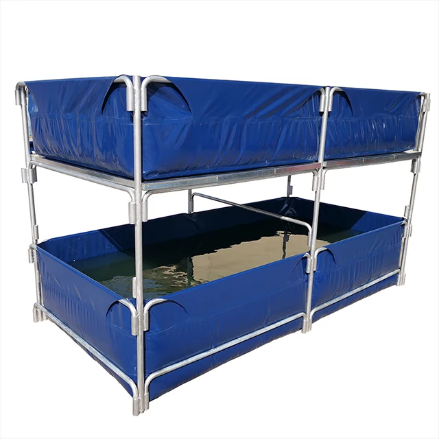 Factory wholesale round thickened PVC tarpaulin fish breeding tank biofloc commercial fish farming tank aquarium