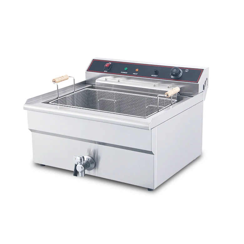 Electric deep fryer 20 liters oil commercial large capacity deep-fried dough stick fried skewer whole chicken fryer machine