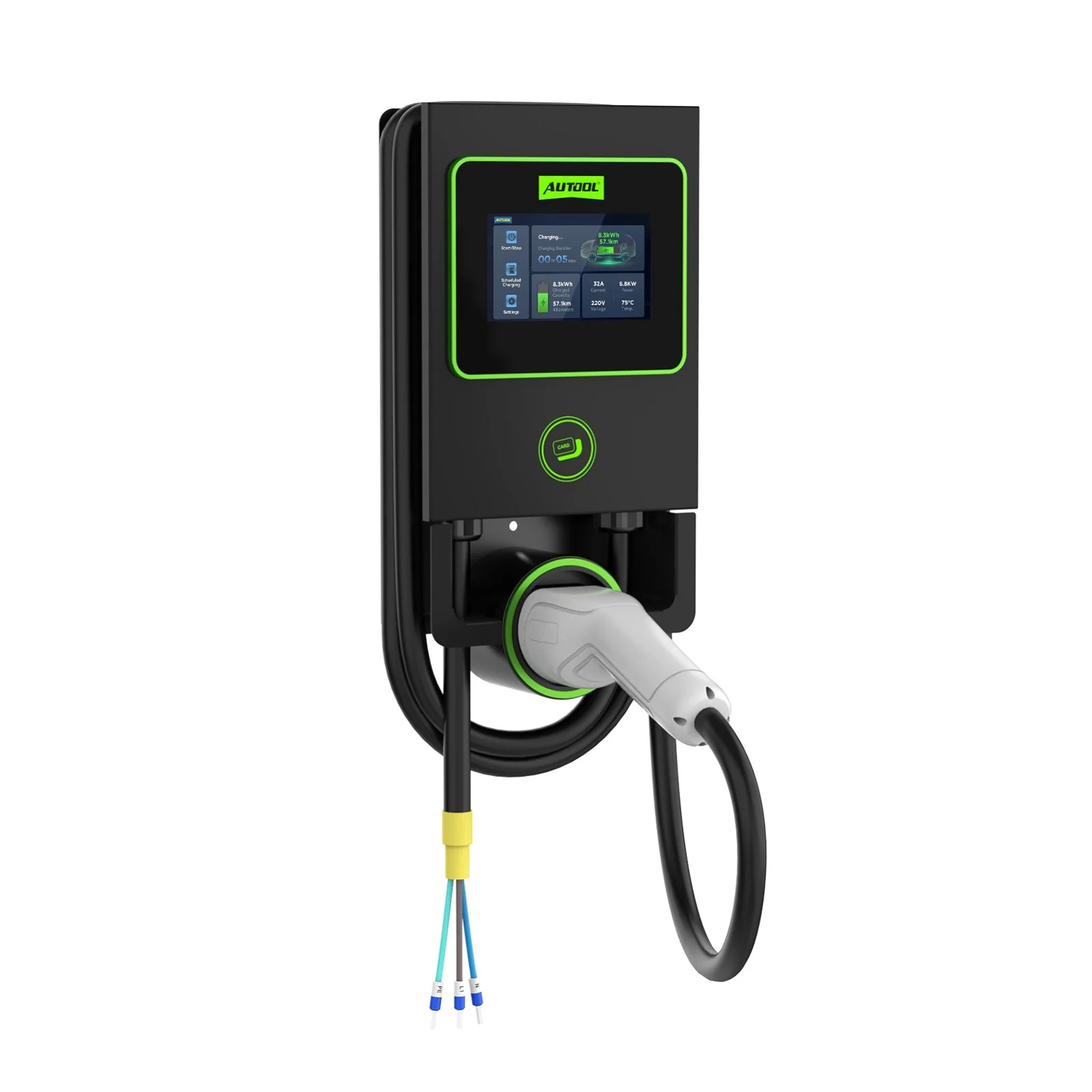 AUTOOL C701 Wall Box 7kw 32a Commercial Fast Car Electric Vehicle Ev Battery Charger Station