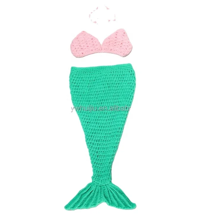 baby photo props newborn mermaid design photo props crochet hat