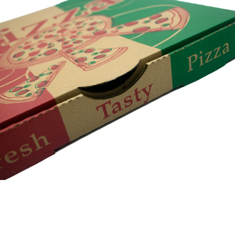 Eco Friendly Wholesale Cheap Paper Takeaway Pizza Box Custom Size Pizza Box Brown On Brown