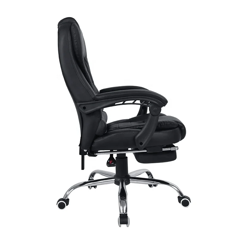 Y-2568 wholesale pu leather boss management heated massage office chair  with footrest and wheel