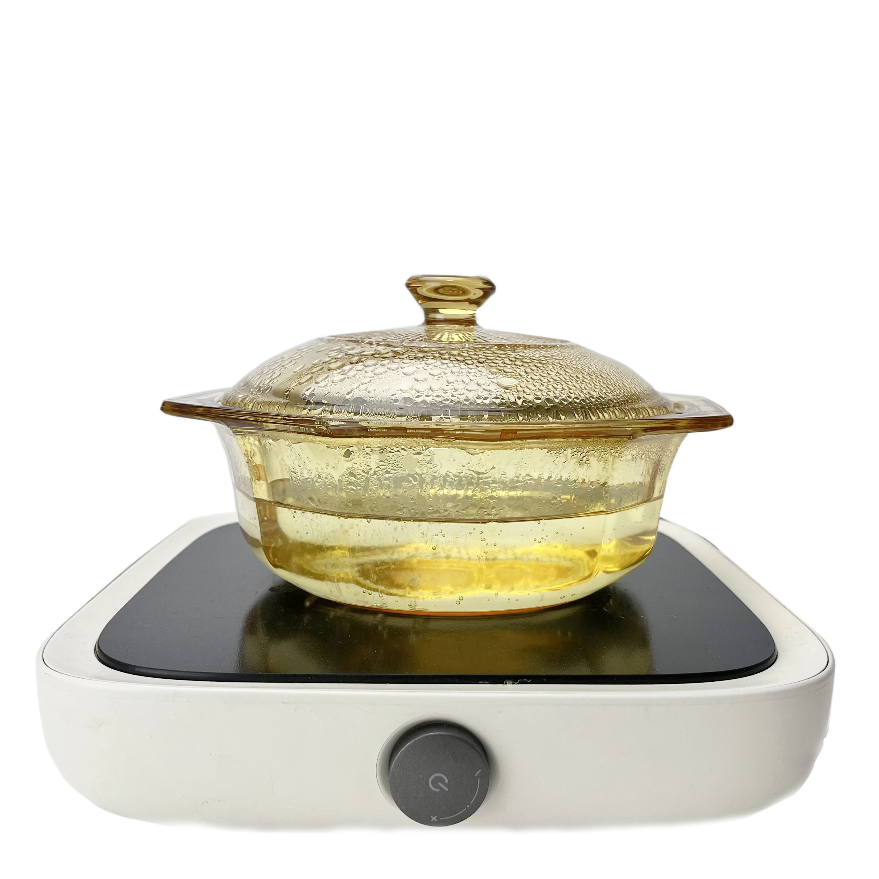 1L Amber color glass cooking pot heat resistant pyrex glass casserole (1600488148122)