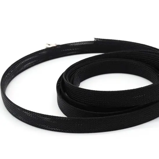 PET Black Expandable Braided Cable Sleeving