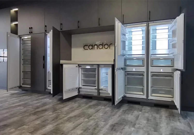 Candor custom large capacity kitchen appliances combination integrated fridge built in fridge freezer 1770(H)*556(W)*545(D) mm