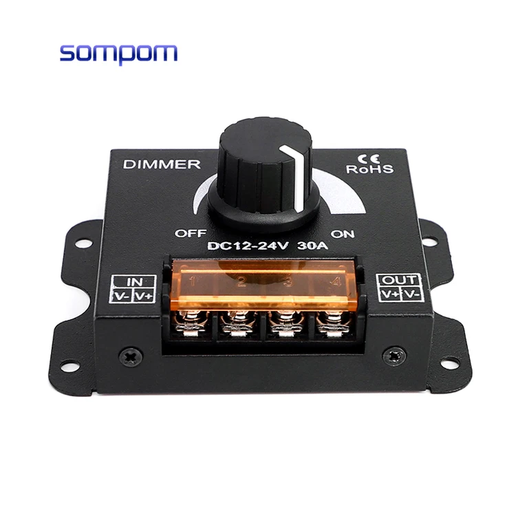 Hot sale 360-720W Dimmer Controller DC 12V 24V for RGB single light  /led strip dimmer