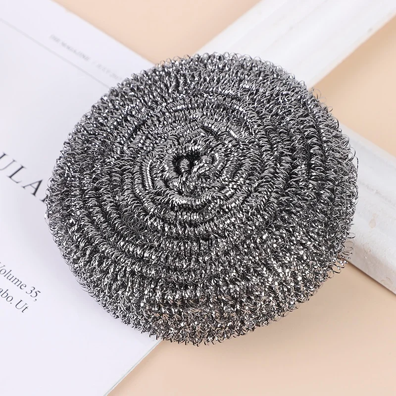 Stainless Steel Pot Scrubber Kitchen Pan Cleaner Metal Wire Cleaning Ball Steel Wool Scourer