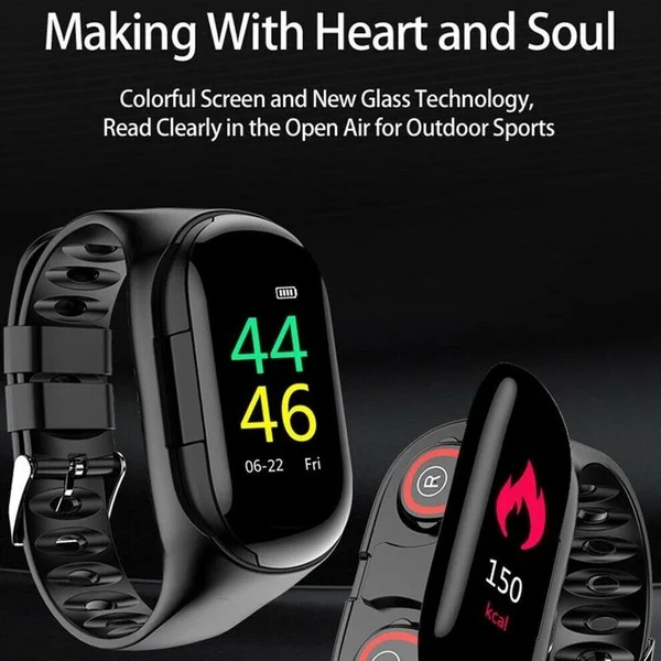 Drop shipping product 2023 hot new Women Men Sport smartwatch M1 Smart Watch 2in1 Bt Earphone Hate Rate Blood Pressure Monitor