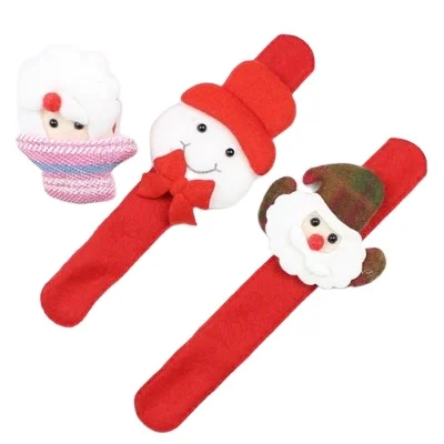 Christmas Promotional Wrist Decoration Toys Snowman Slap Bands