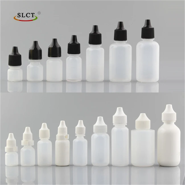 15 ml  Empty Plastic Squeezable Clear Bottles with Dropper Tip Cap for Medical Eyes Liquids E Liquids