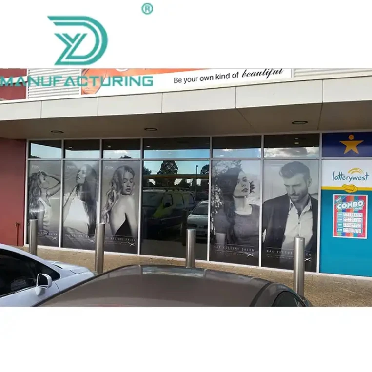 Solvent Printing Self Adhesive PVC Vinyl One Way Vision Perforated Window Films