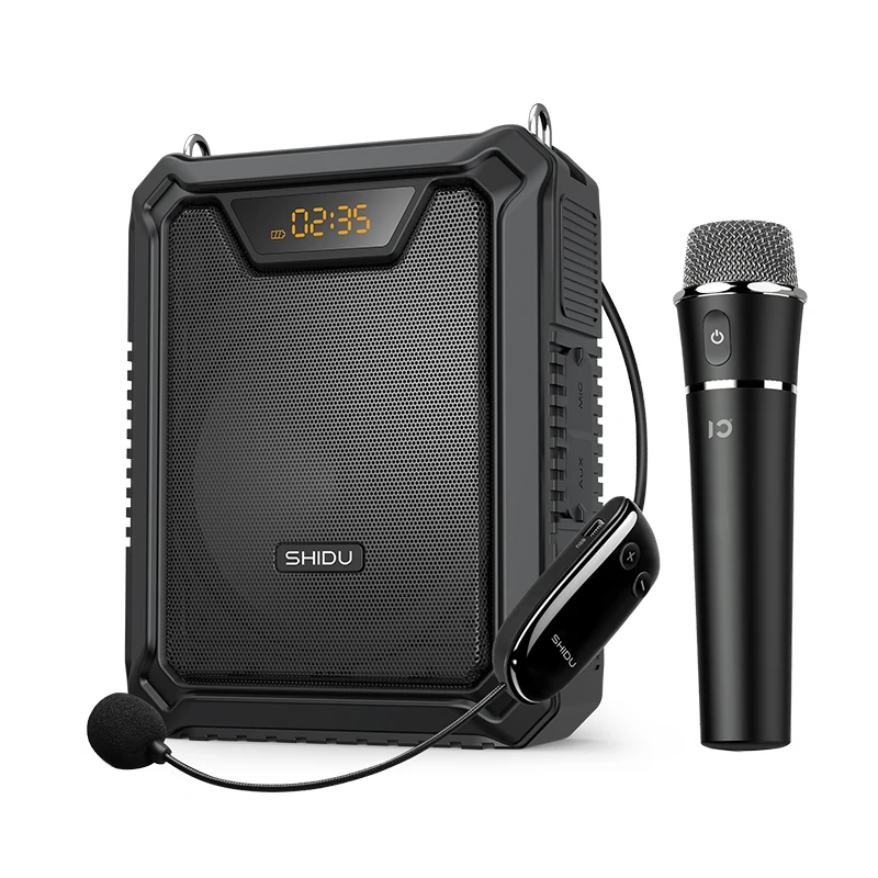 Динамик усилителя SHIDU с активным поясом, Bluetooth, мощный портативный двойной беспроводной голосовой усилитель