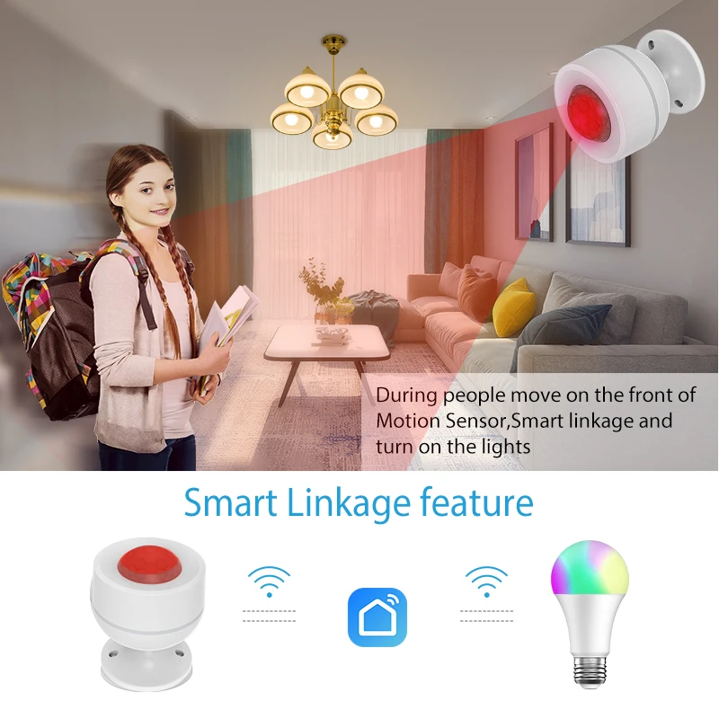 Anti-dismantle wifi smart humidity and temperature Pir motion sensors