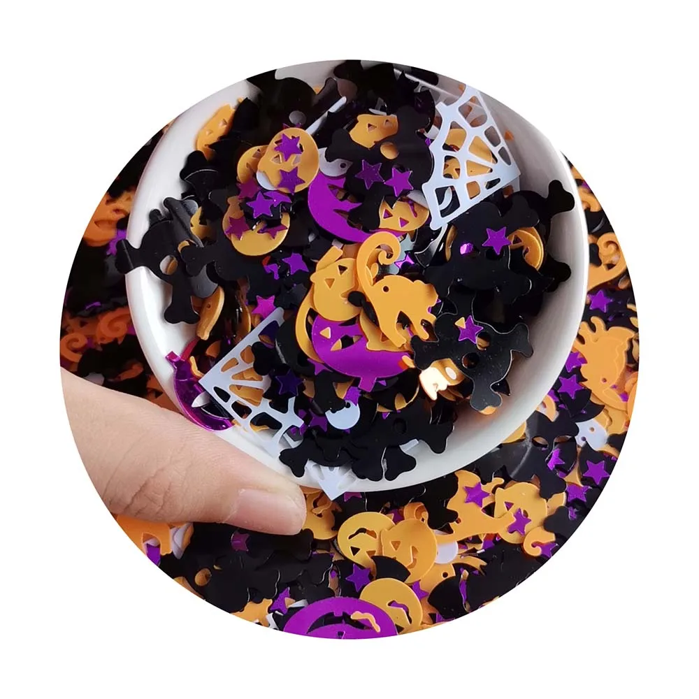 Halloween Mixed Spider Festive Glitter for Seasonal and Holiday Decor Cup Vase Craft Projects Slime DIY Fillers Flakes