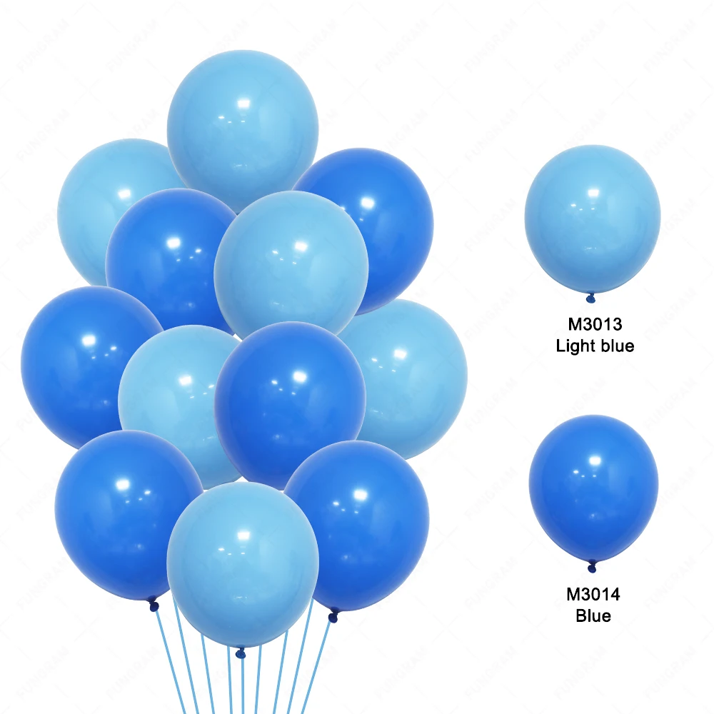 12inch Air Helium Light Blue Dark Blue Latex Ballon Ball Baby Shower Birthday Party Latex Boy Balloons Kids Toys Latex Balloons