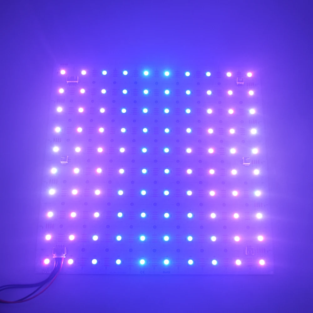 WS2812B 12V RGB LED Digital Flexible Individually Addressable Panel Light 100leds 250*250mm Matrix led sheet light